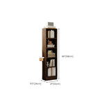 Compact Tall Modern Wooden 5-Tier Corner Bookcase