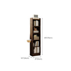 Compact Tall Modern Wooden 5-Tier Corner Bookcase