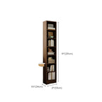 Compact Tall Modern Wooden 5-Tier Corner Bookcase