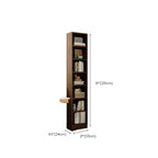 Compact Tall Modern Wooden 5-Tier Corner Bookcase