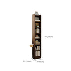 Compact Tall Modern Wooden 5-Tier Corner Bookcase