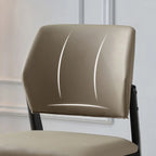 Scandinavian Faux Leather Low Back Dining Chair