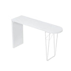 Stylish Pure White Wooden Metal Double Pedestal Bar Tables