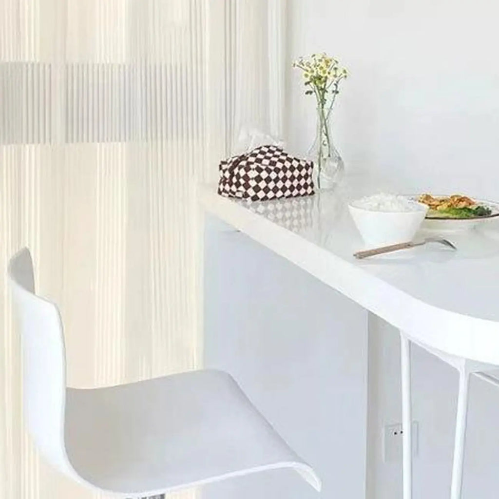 Stylish Pure White Wooden Metal Double Pedestal Bar Tables