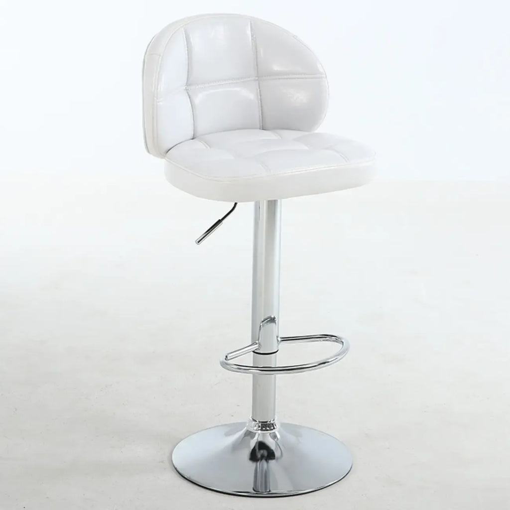 Contemporary Leather Swivel Adjustable Bar Stool