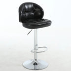 Contemporary Leather Swivel Adjustable Bar Stool