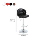Contemporary Leather Swivel Adjustable Bar Stool