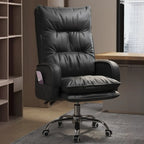 Adjustable Leather Coffee Lumbar Support Swivel Office Chair