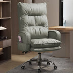 Adjustable Leather Coffee Lumbar Support Swivel Office Chair