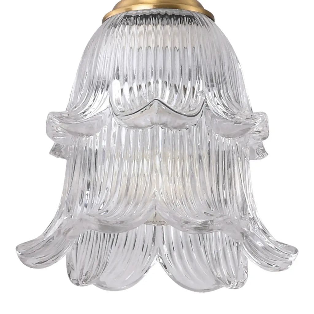 Indoor Clear Glass Pendant Lights Fixture with Adjustable Height