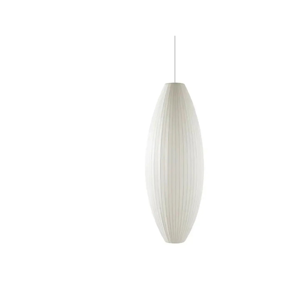 Geometric Silk Pendant Light for Bedside Adjustable Height