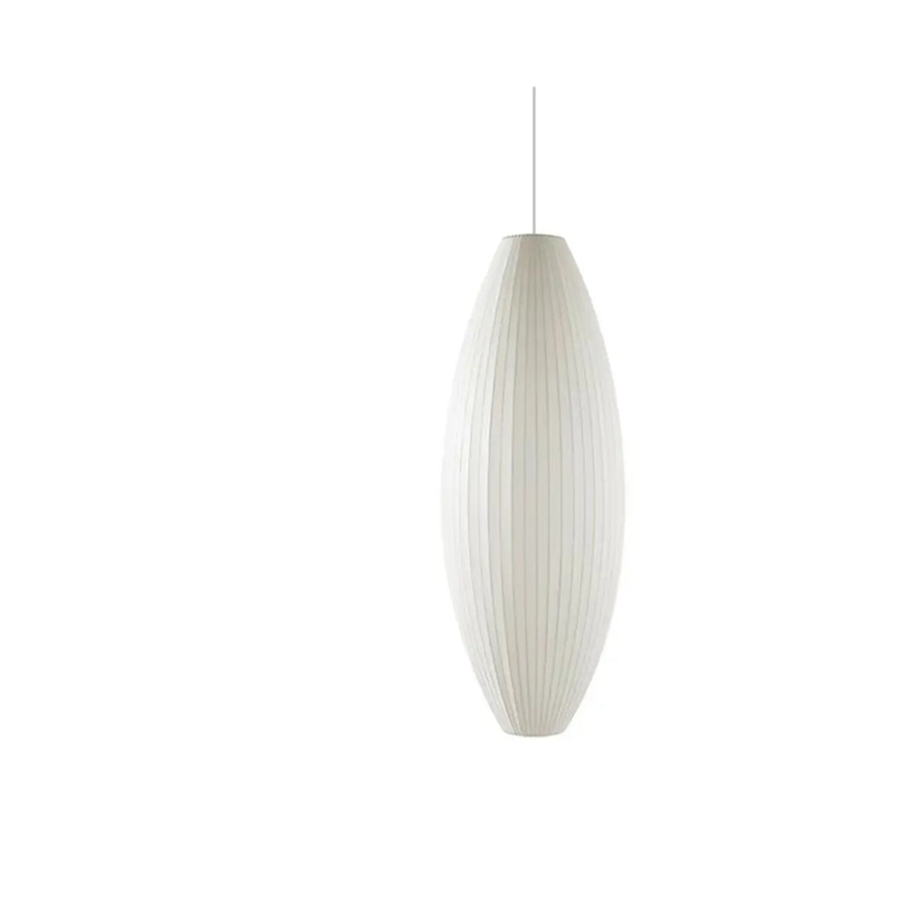 Geometric Silk Pendant Light for Bedside Adjustable Height