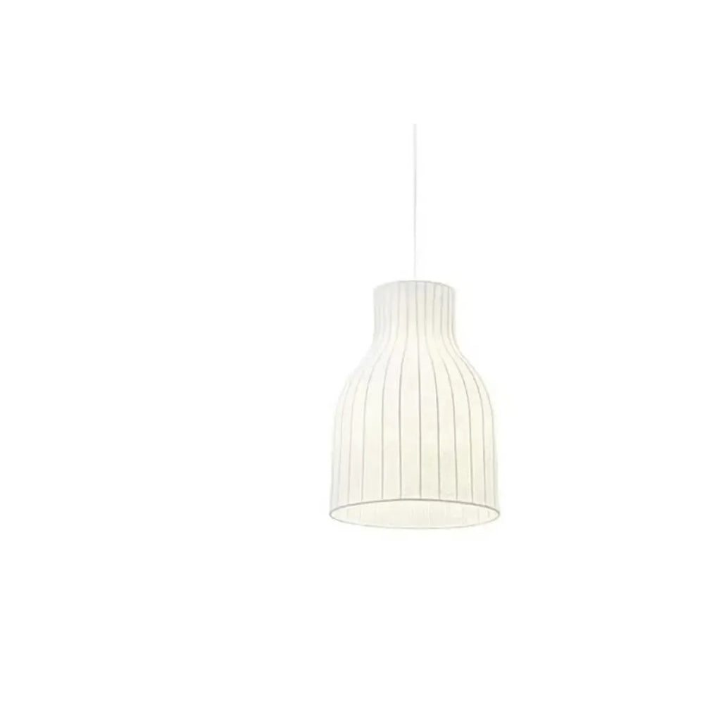 Geometric Silk Pendant Light for Bedside Adjustable Height