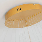 Circle Modern Tiered Remote LED Ring Chandelier for Stairway