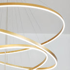 Circle Modern Tiered Remote LED Ring Chandelier for Stairway