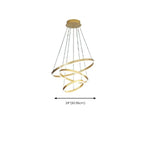 Circle Modern Tiered Remote LED Ring Chandelier for Stairway