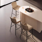 Coffee Bucket Four Legs Leather Counter Bar Stools