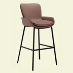 Coffee Bucket Four Legs Leather Counter Bar Stools