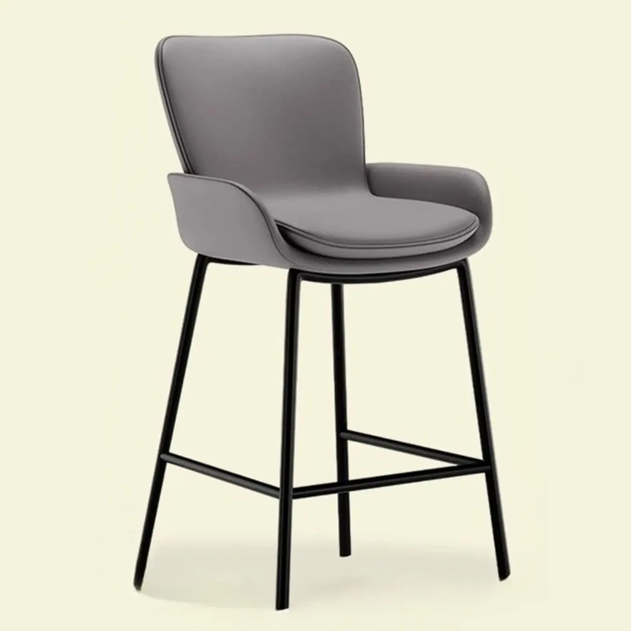 Coffee Bucket Four Legs Leather Counter Bar Stools