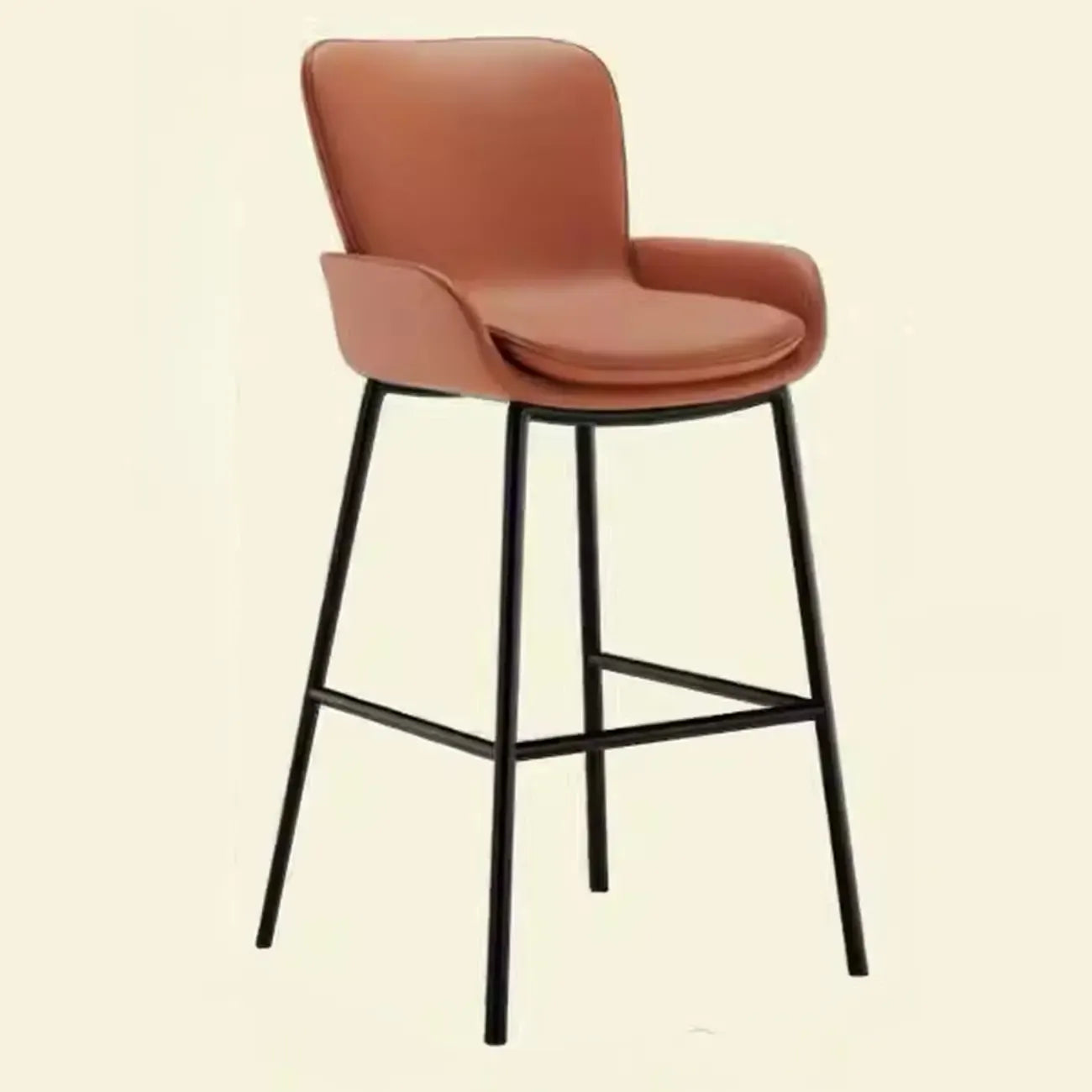 Coffee Bucket Four Legs Leather Counter Bar Stools