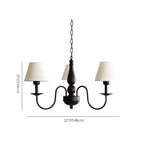 3-8 Lights Modern Classic Metal and Fabric Chandelier Light