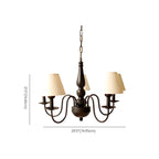 3-8 Lights Modern Classic Metal and Fabric Chandelier Light