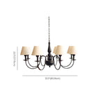 3-8 Lights Modern Classic Metal and Fabric Chandelier Light
