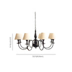 3-8 Lights Modern Classic Metal and Fabric Chandelier Light