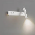 Minimalist Modern Wall Sconce with USB & Rotatable Spotlight