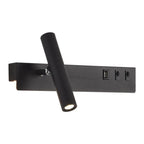 Minimalist Modern Wall Sconce with USB & Rotatable Spotlight