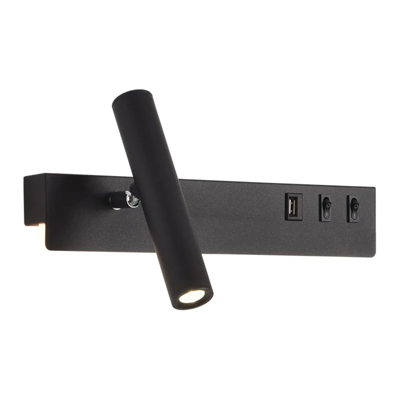 Minimalist Modern Wall Sconce with USB & Rotatable Spotlight