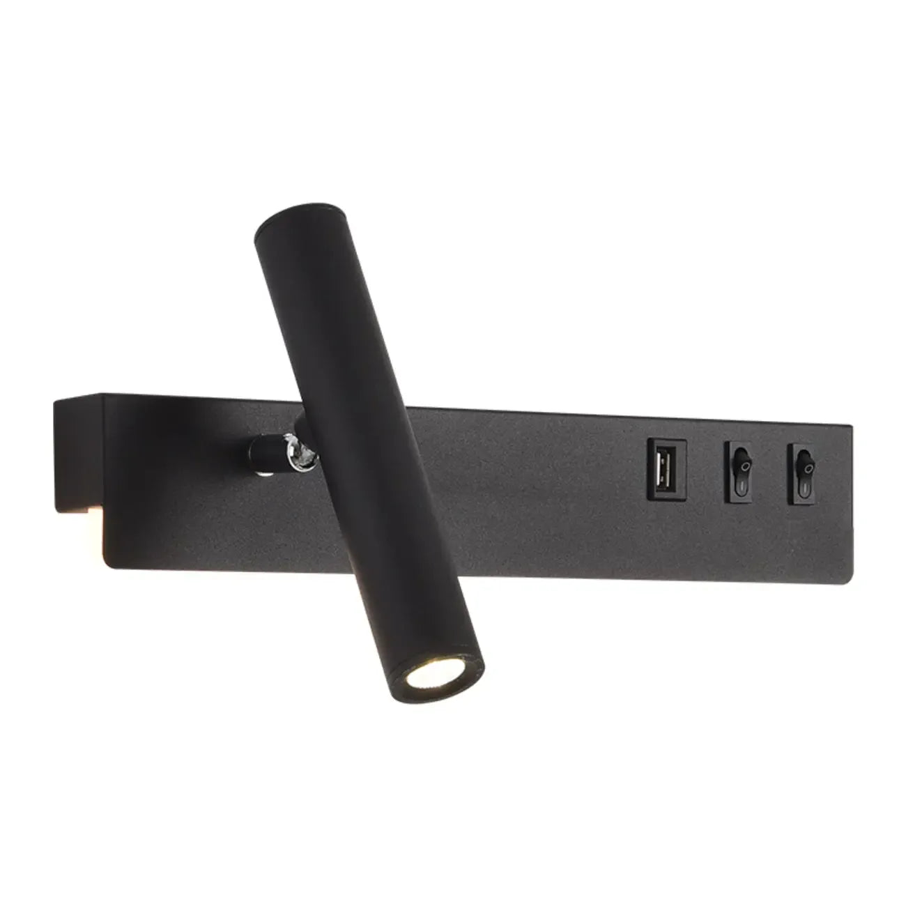 Minimalist Modern Wall Sconce with USB & Rotatable Spotlight