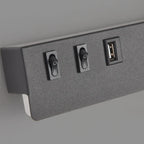 Minimalist Modern Wall Sconce with USB & Rotatable Spotlight