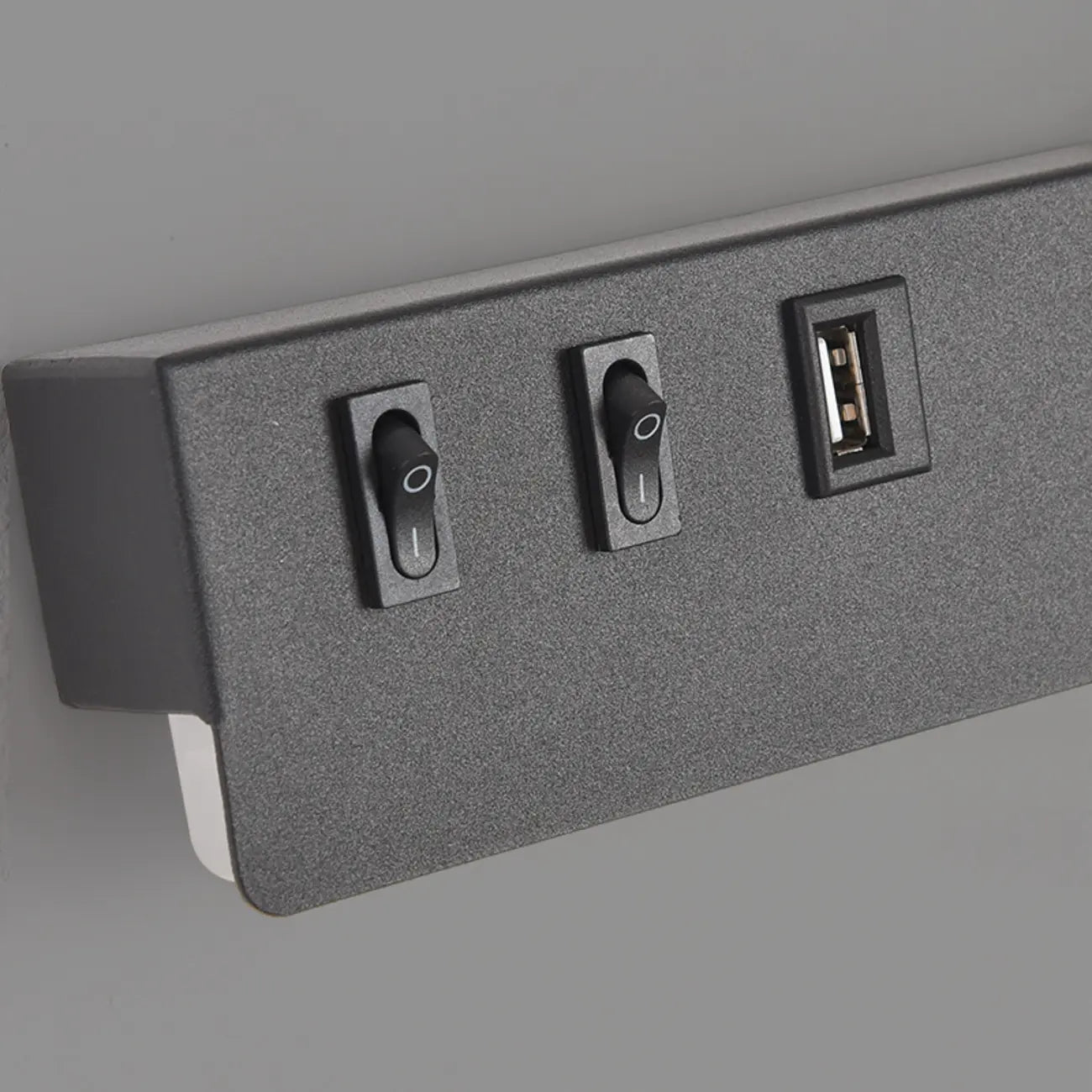 Minimalist Modern Wall Sconce with USB & Rotatable Spotlight