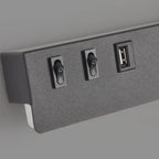 Minimalist Modern Wall Sconce with USB & Rotatable Spotlight
