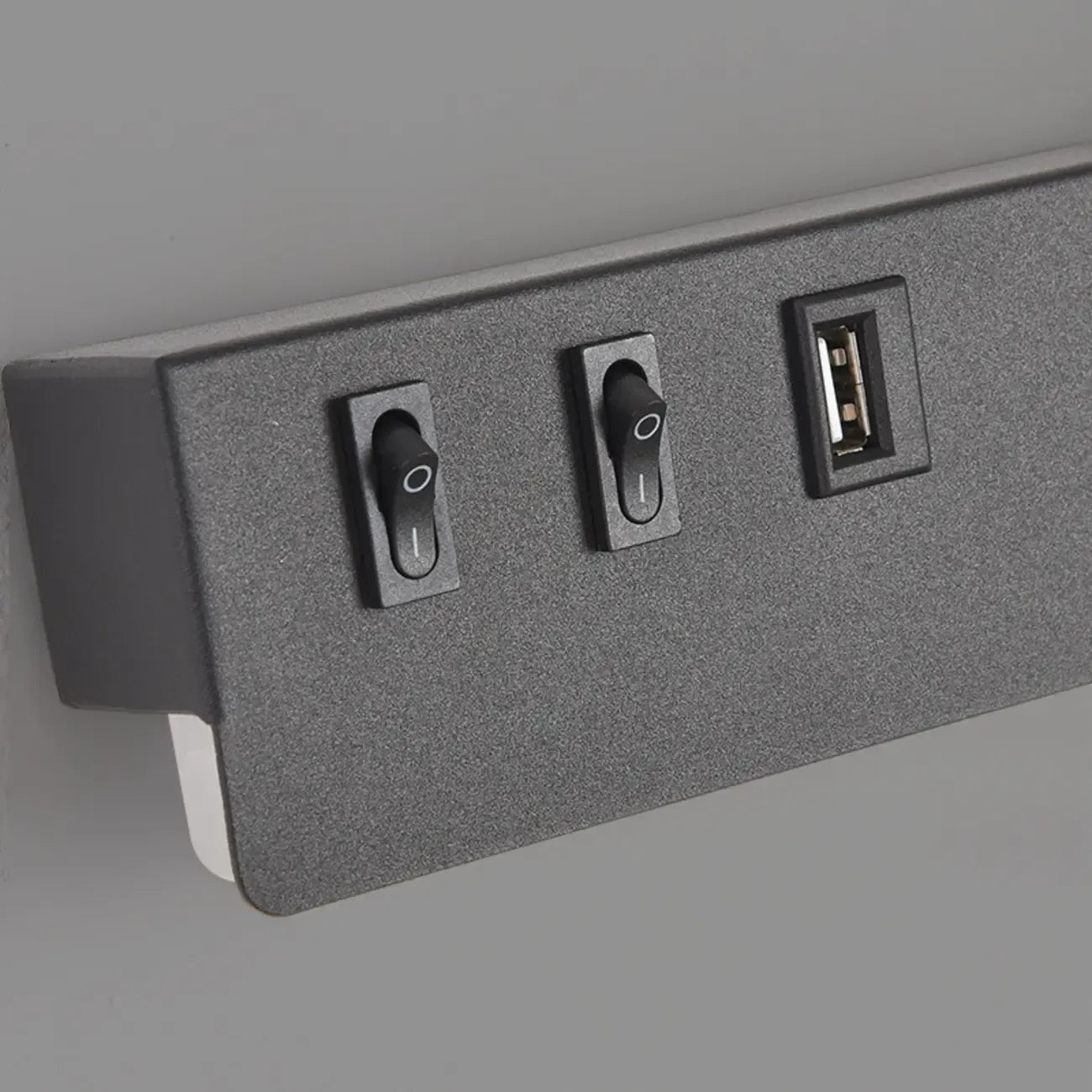 Minimalist Modern Wall Sconce with USB & Rotatable Spotlight