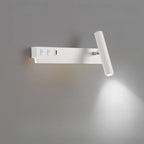 Minimalist Modern Wall Sconce with USB & Rotatable Spotlight