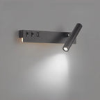 Minimalist Modern Wall Sconce with USB & Rotatable Spotlight
