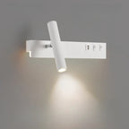 Minimalist Modern Wall Sconce with USB & Rotatable Spotlight