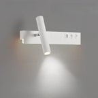 Minimalist Modern Wall Sconce with USB & Rotatable Spotlight