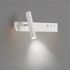 Minimalist Modern Wall Sconce with USB & Rotatable Spotlight