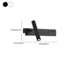 Minimalist Modern Wall Sconce with USB & Rotatable Spotlight