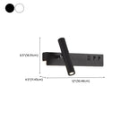Minimalist Modern Wall Sconce with USB & Rotatable Spotlight