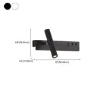 Minimalist Modern Wall Sconce with USB & Rotatable Spotlight