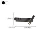 Minimalist Modern Wall Sconce with USB & Rotatable Spotlight