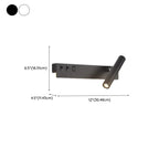 Minimalist Modern Wall Sconce with USB & Rotatable Spotlight