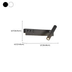 Minimalist Modern Wall Sconce with USB & Rotatable Spotlight
