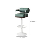 Square Adjustable Leather Gold Legs Swivel Bar Stools