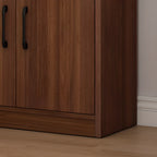 Classic Brown Wooden Vertical 3 Drawers Storage Bookcase
