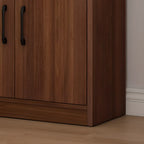 Classic Brown Wooden Vertical 3 Drawers Storage Bookcase